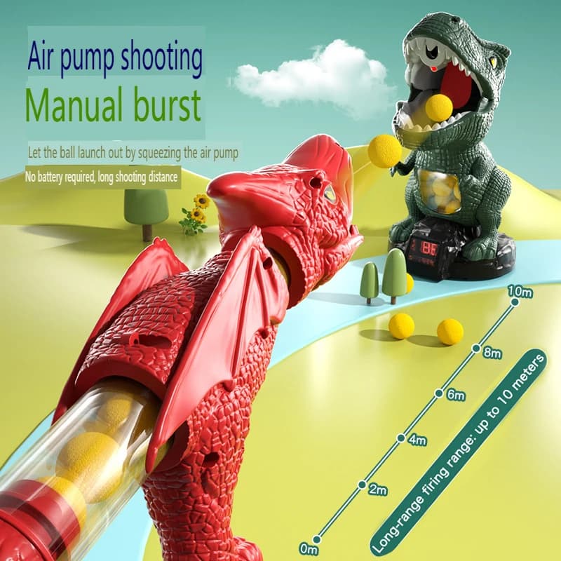 Dino Strzelanka z Pistoletem Powietrznym dla Dzieci 🦖 *DARMOWA WYSYŁKA*