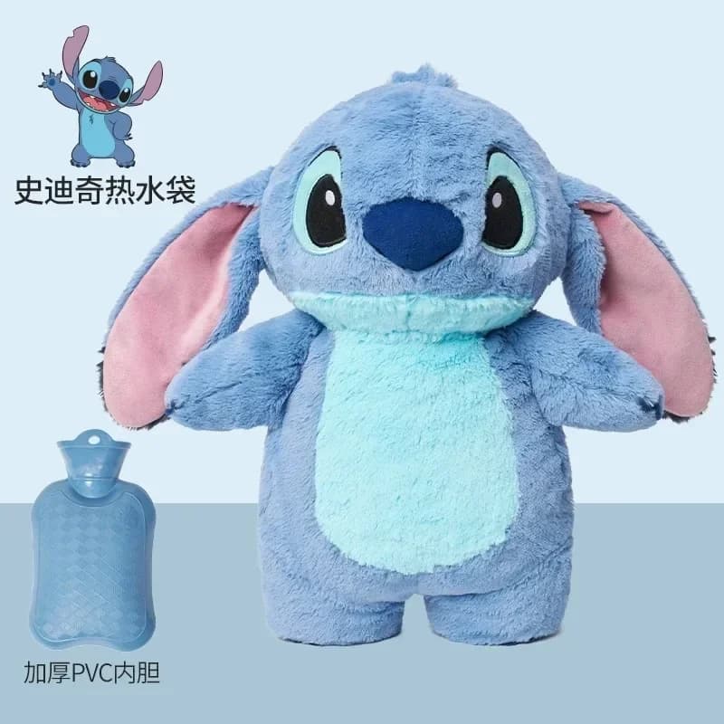 Oryginalna Pluszowa Butelka Disney z Stitch i Angel na Ciepłe Dłonie - Idealny Prezent na Święta 🎁